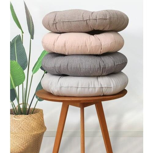 YL Linen Futon Seat Cushions Thick round Fabric Floor Meditation Japanese-Style Balcony Bay Window Tatami Cushion