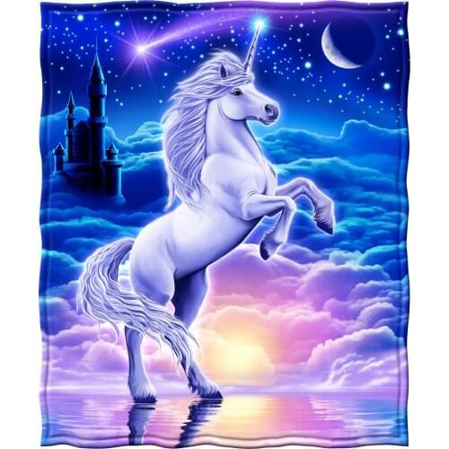 Unicorn Super Soft Plush Fleece Throw Blanket Throw Blanket Fluffy