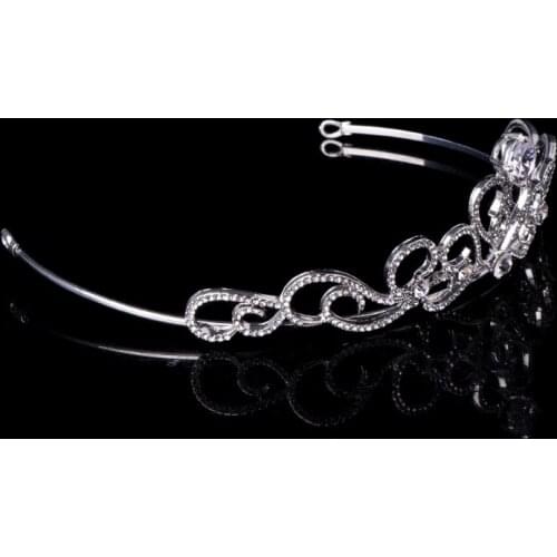 Heart Tiara Crown Bridesmaid Headband Rhinestone Wedding Bridal Pageant Prom New R58E