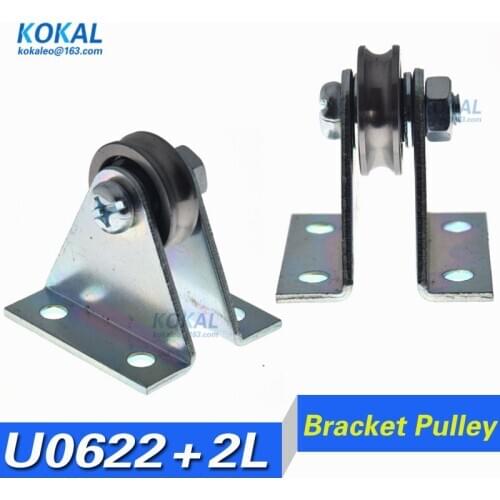 [U0622+ZJ]1pcs/lot triangular bracket/L U bracket minisize steel U/V grooved metal ball bearing roller with 6*22*7mm DIY Pulley