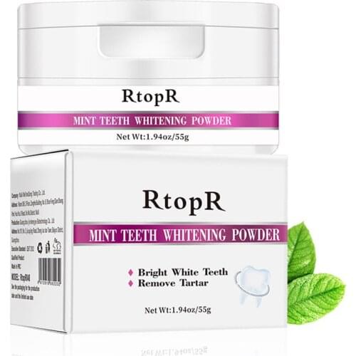 RtopR Teeth Whitening Powder Pearl Natural Toothpaste Toothbrush Kit Oral Hygiene For Remove Stains Plaqu Whitening Toothpastes