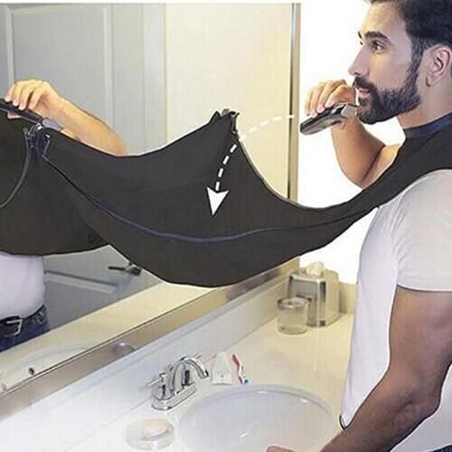 1Pc Male Beard Apron Men Haircut Apron Waterproof Floral Cloth Household Cleaning Protecter Bathroom Accessories