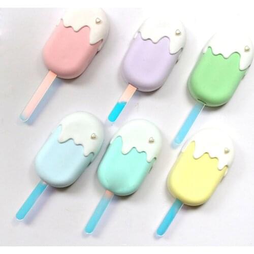 100pcs Acrylic Ice Cream Sticks Wedding Birthday Party Cake Topper Cupcake Dessert Decoration Accessory