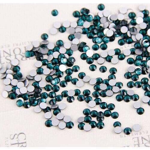 1440pcs/bag emerald Non Hotfix Flatback Rhinestones for Nails 3D Nail Art Decoration Glitter Crystal