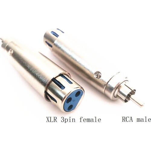 2pcs/Pack 3Pin XLR Female to RCA Male AV male Plug Audio Cable Cord Microphone Adapter Audio Converter
