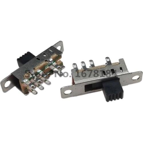 20PCS-50PCS SS23E04 SS-23E04Double Toggle Switch 8 Pins 3 files 2P3T DP3T Handle high 5mm small slide switch