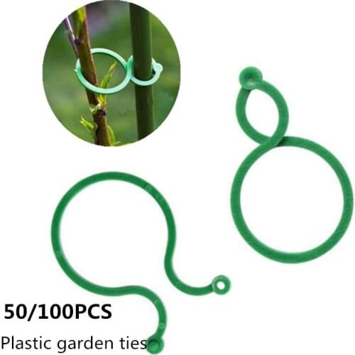 50/100 Pcs Plant Clips Garter Plants Tomato Clip Reusable Garden Plant Support Rill Greenhouse Plant Seeding Vines Clamp