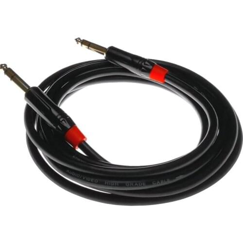 6.35mm To 6.35mm Stereo Cable Nylon Braid 1/4 Inch Male TRS Speaker Amp Cable Jack for Electric Guitar Amplifier Bass Keyboard