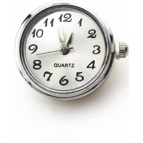 6pcs/lot White Watch Face Click Snap Buttons for 18mm Snap Bracelet&Bangles DIY Snap Jewelry Charms