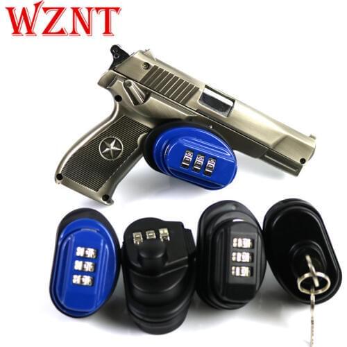 Free shipping Gun Trigger Lock Zinc Alloy Trigger Password Lock Rifle Key Protecting Safety Lock Hunting Gun Accessories