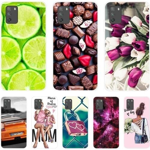 Case For Xiaomi Poco M3 Silicone 6.53 inch Soft TPU Phone Cover For Xiaomi Poco M3 Case Geometric Monkey Protective Case Bumper