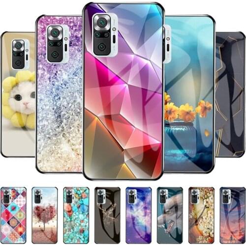 Tempered Glass Phone Case For Xiaomi Redmi Note 10 Pro Protective Glass Cover For Xiomi Redmi Note 10 9 Pro Max 10pro Hard Cover
