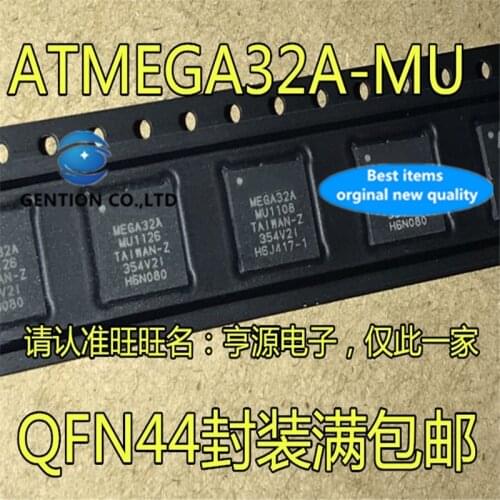 10Pcs ATMEGA32A ATMEGA32A-MU QFN44 32KB Microcontroller chip in stock 100% new and original