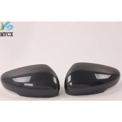 For Ford Escape/Kuga 2020 2021 Carbon Fiber ABS Car Side Door Rearview Mirror Protect Frame Cover Trims Car Styling Accessories