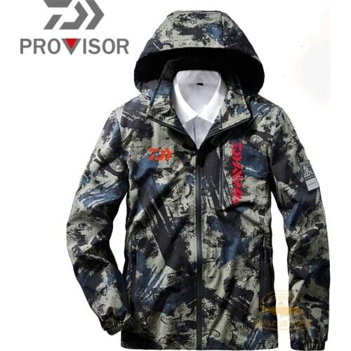 Daiwa Soft Shell Fleece Fishing Jackets Men Warm Thick Fleece Fishing Clothes Zipper Fishing Shirt Outerwear Daiwa Clothing