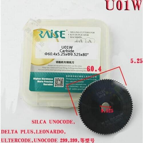Raise U01W Key Cutter Carbide Angle Milling Cutter For SILCA UNOCODE 399 EVO KABA ILCO EZ CODE Key Cutting Machines