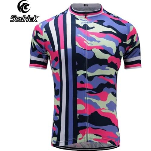 Sedrick Camouflage Pattern MTB Road Bike Cycling Jerseys Cycling T-shirts Clothes Pro Bicycle Riding Team Wear Jerseys Clothing