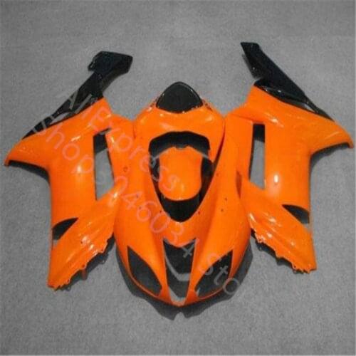 Hot Sales ZX 6R 636 For KAWASAKI NINJA ZX6R 07-08 orange black ZX-6R 2007 2008 customized Fairings kit (Injection molding)
