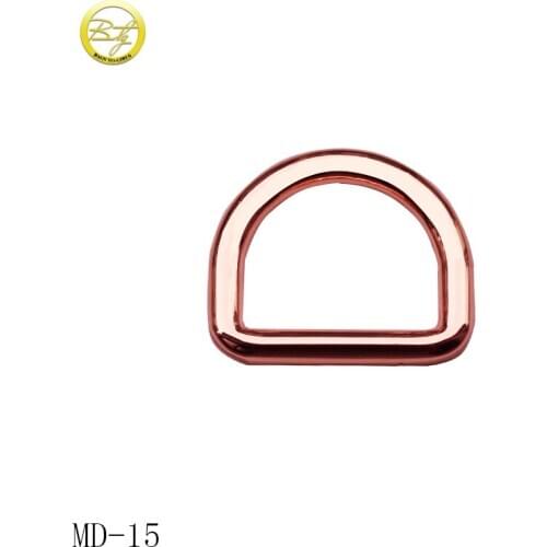MD15 custom handbag metal D ring buckle for bag accessories 25mm