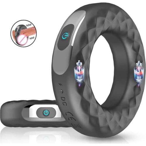 Vibrator Penis Ring Men And Clitoris Vibrating Cock ring Silicon Male Sex Toys Ring Vibro Cock Vibrator Ring Prostate Massager