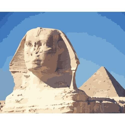 DIY HandPainted Oil Painting Painting By Numbers Prairie Egyptian portrait Picture Paint Unique Gift Home Decor landscape