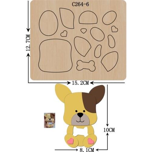New Dog Wooden die Scrapbooking C-264-6 Cutting Dies