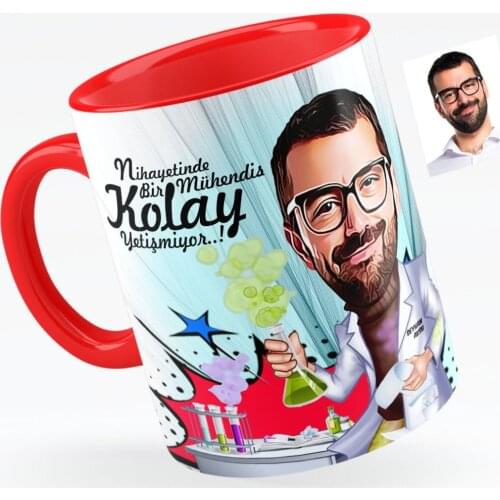 Personalized Mr Chemical Engineer Caricature Of Red Mug Cup-1