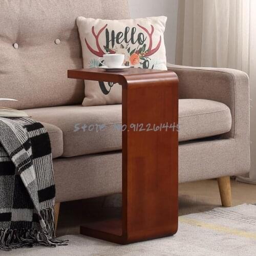 Solid Wood Movable Balcony Coffee Table Bedside Table Sofa Side A Few Corners Simple Living Room Small Bedroom Table