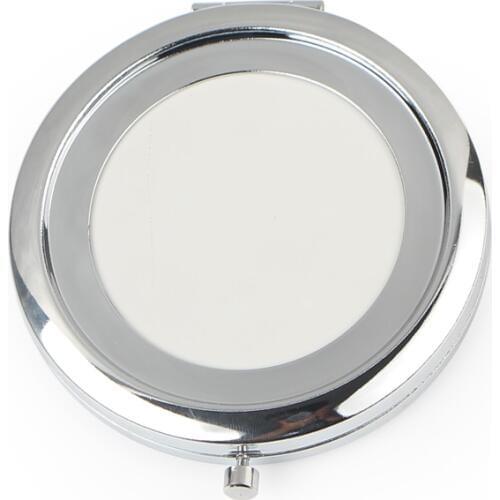 Hollow Silver Compact Mirror Cosmetic Make Up Mirror Pocket Compacts For DIY 18410-1