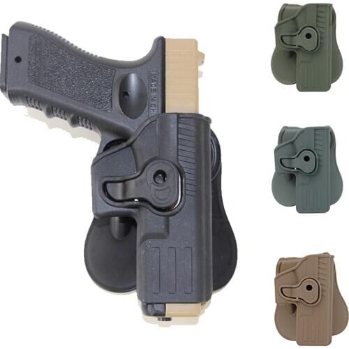Tactical Right Hand Gun Holster For Glock 17 18 19 22 23 26 31 43 Waist Belt Pistol Holster Military Hunting Gun Case