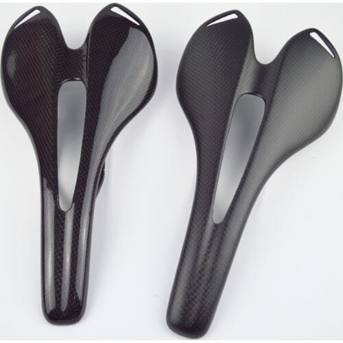 Bicycle Glossy Matte 3k full Carbon Saddle Full Carbon Fibre Cycling MTB Road Bike Seat Bicyle Parts Free Shipping