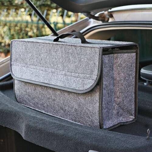 Car Felt Cloth Trunk Organizer Portable Folding Storage Box Tools Travel Tidy Case Auto Stowing Tidying Interior Accessories