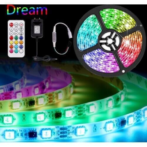 WS2811 RGB Led Strip Light Addressable Pixel 30 60 LEDs Flexible Tape DC12V Full Color Wateproof Ribbon Home Decoration 1m 3m 5m