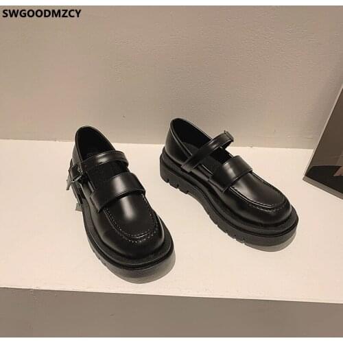 Platforms Leather Casual Shoes Barefoot Shoes Oxford Shoes for Women 2021 Fashion Women Patent Leather Harajuku Zapatillas Mujer