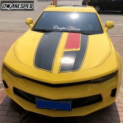 1 Set Car Hood Tail Decor Sticker For-Chevrolet Camaro RS LS SS LT Racing Sport Stripes Auto Body Decor Vinyl Decals