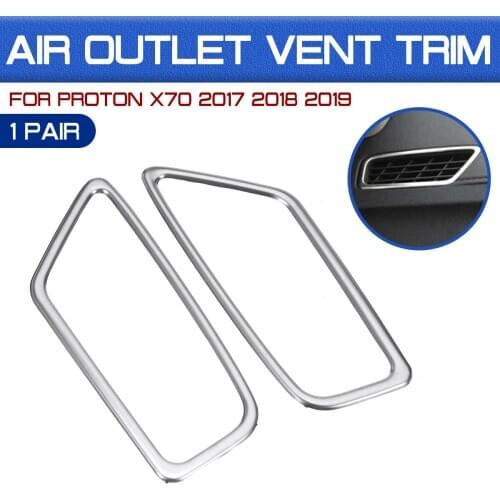 1Pair Car Dashboard Stainless For Geely Atlas Boyue Emgrand NL-3 Proton X70 2017-2019 Air Outlet Vent Cover Trim Frame Sticker