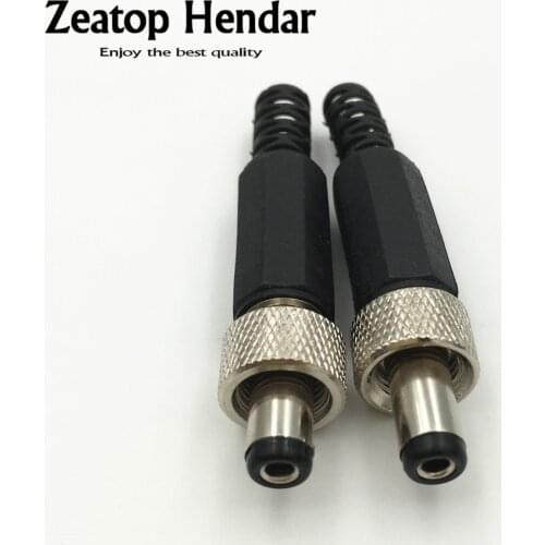 100Pcs Lockable 5.5mm x 2.1mm DC Male Power Plug with Screw Nut Locking Connector