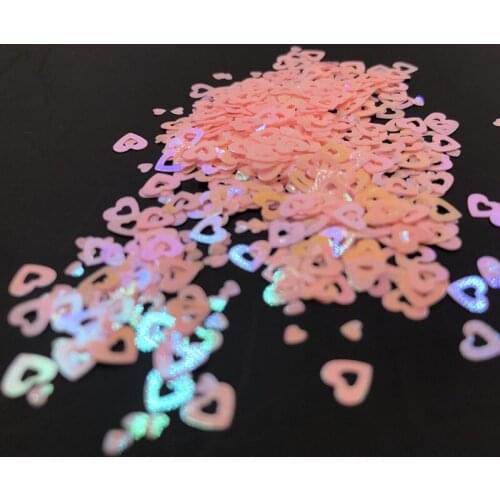 10g 5mm solid hollow out double matching heart shape sequins DIY Accessories Paillettes 3D Nail manicure Wedding Lentejuelas