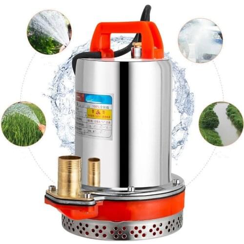 12V/24V DC Submersible Water Pump 180W Solar Submersible Water Pump for Farm and Garden 100L/min Flow 7-10M Head