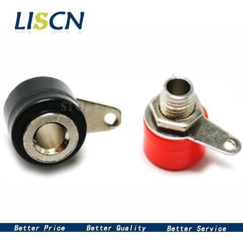 20PCS/LOT 4mm Banana Socket Jack For Banana Plug Terminal Connector Black and Red