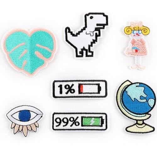 2021 Creative Embroidery Patch Cute Cartoon Cloth Sticker Patch Account Closing Accessories Iron on Patch Customized Wholesale