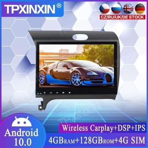 4+128G Android 10 DSP For KIA K3 2012+ 10.1 INCH Car Multimedia Player GPS Navigation Head Unit Radio Audio Stereo Tape Recorder