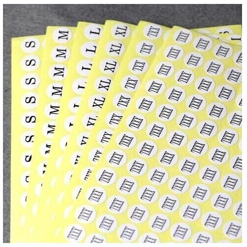 5 sheets/lot, 150 pcs/sheet) paper size label stickers for garment, self-adhesive labels with customized brand name logo