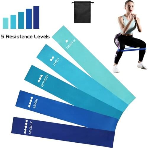 5Pcs Fitness Resistance Bands Crossfit Exercise Rubber Elastic Bands Training Workout Booty Bands Yoga Strength Home Equipment
