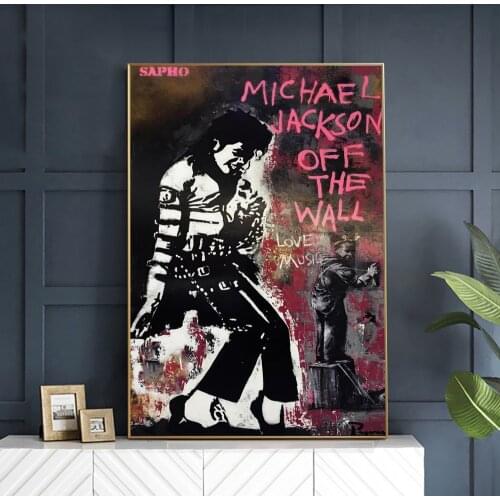 Abstract Michael Jackson Banksy Art Canvas Poster And Prints Graffiti Wall Painting For Living Room Decor Mural Picture Cuadros