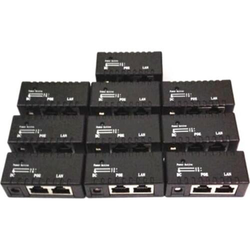 Hot whole sale bulk sale black 40 pcs/lot POE Injector Power over Ethernet Adapter For IP Camera,IP Phone,CCTV AP
