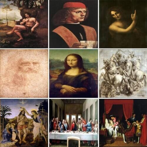 Hot Sale Famous Painter Leonardo da Vinci Series 5D DIY Diamond Painting Embroidery Mosaic Home Decor Gift