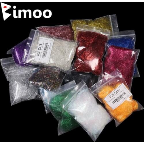 Bimoo 14 Packs Assorted Color Fly Tying Ultra Fine Synthetic Sparkle Ice Dub Fiber for Nymph Scud Shrimp Tying Material