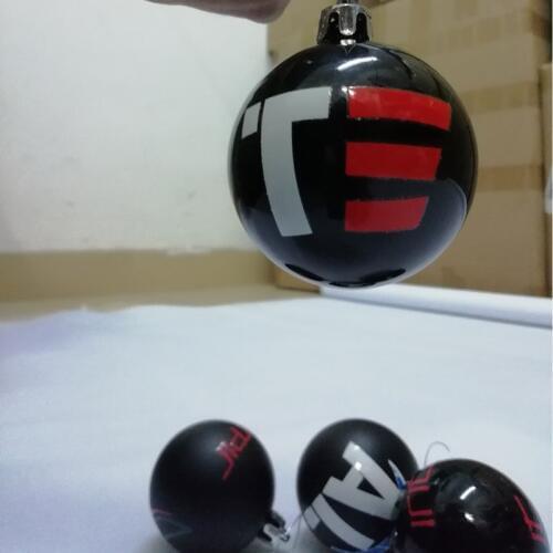 DIY Christmas ball printing Customize logo design prints Xmas tree decorations ornaments Store Promotional advertising props