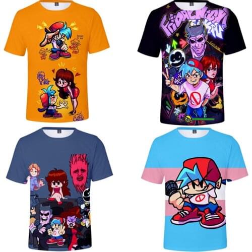 Game Friday Night Funkin T-shirt Kids Adults T Shirts Summer Tshirt Short Sleeve Tees T Shirt Unisex Top Casual Cosplay